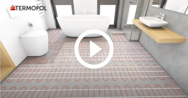 Installation der Heizmatte im Badezimmer