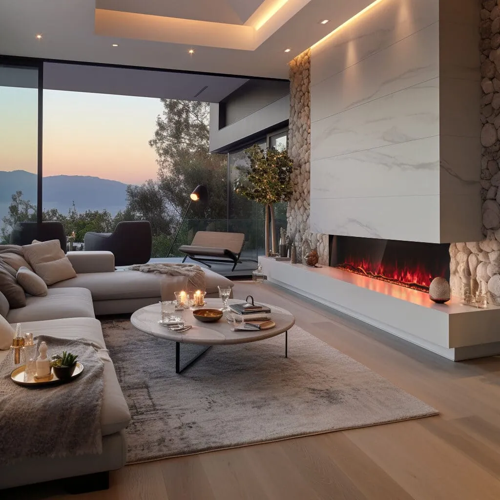Kamin im Wohnzimmer – Arrangements und Inspirationen für den Winter 2023