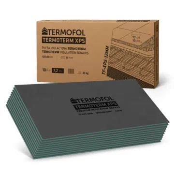 Isolierplatte für Heizmatten Termoterm XPS 12mm (Verpackung 10 Stück)