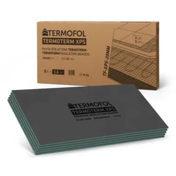 Isolierplatte für Heizmatten Termoterm XPS 20mm (Packung 5 Stück)