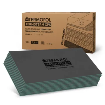 Isolierplatte für Heizmatten Termoterm XPS 6mm (Packung 10 Stück)