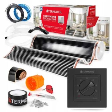 SET Heizfolie Infrarot Breite 100CM Leistung 140W 1m² +TF-H3 BLACK