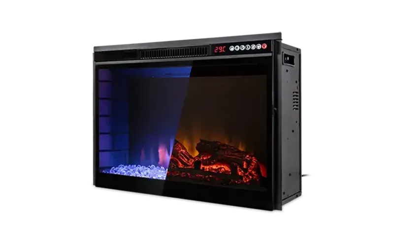 Elektrokamin mit Flammeneffekt und dekorativer Feuerstelle
